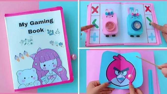 10 Paper Games In A Book DIY Cute Gaming Book How To Make Paper