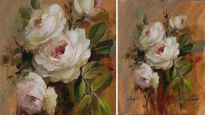 How to Paint White Roses- How to paint roses