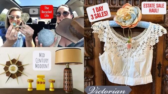 Come Estate Sale Shopping With Us! THE RECYCLED LIFE  Mid Century Modern  Estate Sale Haul 