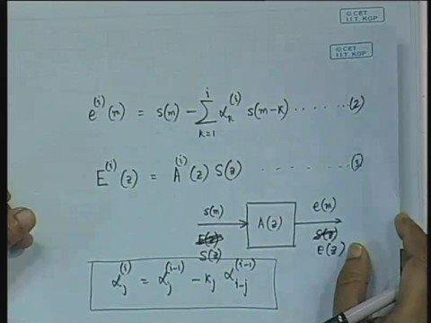 Lecture - 13 Lattice Formulation of LPC Coefficient
