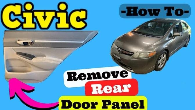 Honda Civic -- How to Remove Rear Door panel 2006 2007 2008 2009 2010 2011 Take Off