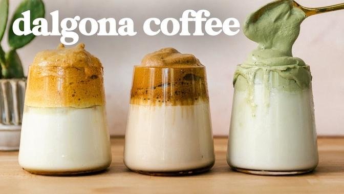 DALGONA COFFEE Recipes ☕️ 3 FLAVORS, 3 FROTHY Techniques