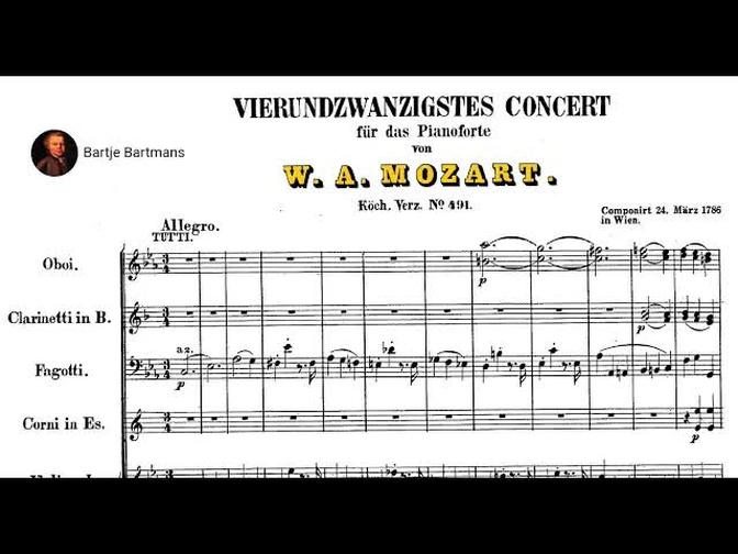 Mozart - Piano Concerto No. 24, K. 491 (1786) {Clara  Haskil}