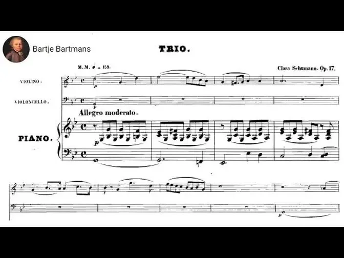 Clara Schumann - Piano Trio in G Minor,  Op. 17 (1846)