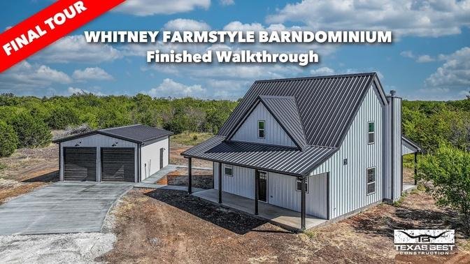 40x50 Whitney Farmstyle Barndnominium Home Tour | Texas Best Construction
