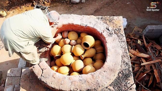 Rural Potter Making Ancient Clay Pottery  Prehistoric Wheel Pottery Furnace  Kiln - Skill Spotter