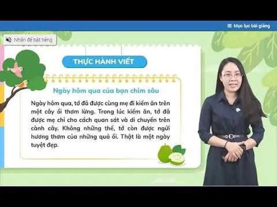 Lớp 2 _ Tiếng Việt _ Viết_ Ngày hôm qua đâu rồi_ _ Học thử _ HOCMAI