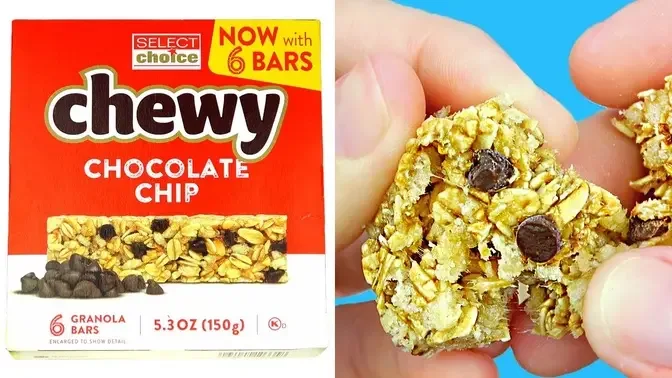 DOLLAR TREE Chewy Chocolate Chip Granola Bars _ Select Choice Testy $1 Food.