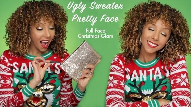 Ugly Sweater, Pretty Face. Full Face Holiday Glam Makeup Routine! | BiancaReneeToday
