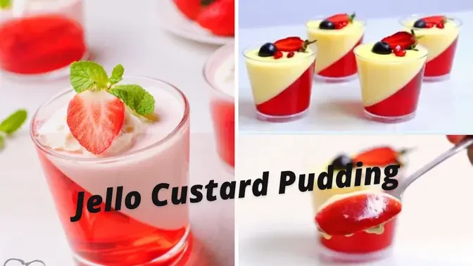 Jello Custard Pudding With Only 3 Ingredients In Lock-down Without Oven in 3 minutes