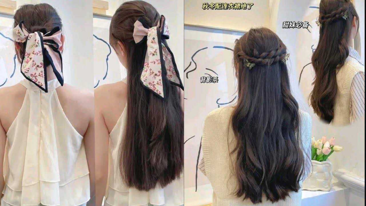 Super Easy & Cute Hairstyle Tutorial Korean Style for Girls ⭐