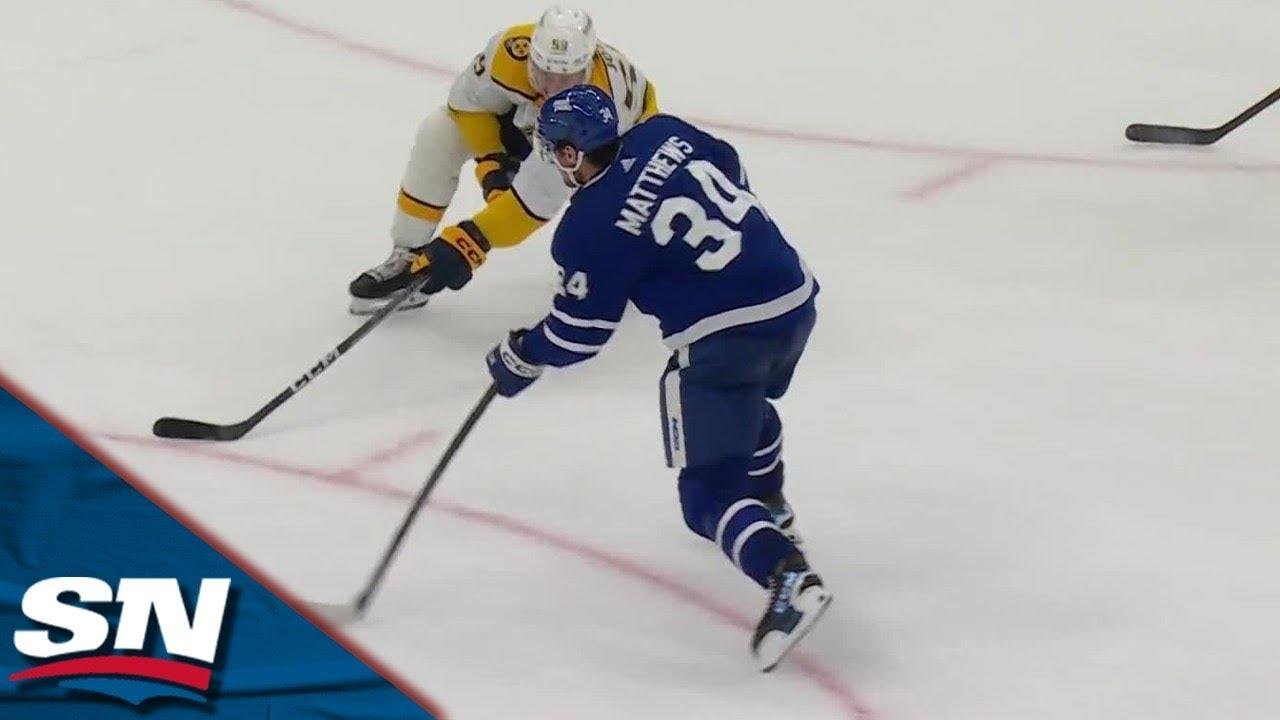 Maple Leafs' Matthews Beats Lankinen Five-Hole For Second Goal vs. Predators
