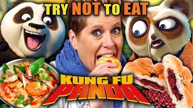 Try Not To Eat Kung Fu Panda Tom Yum Soup Bean Buns Dumpling Snack Lace People Vs Food 5390