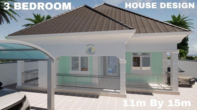 House Design: 3 Bedroom Bungalow | Exterior & Interior Animation
