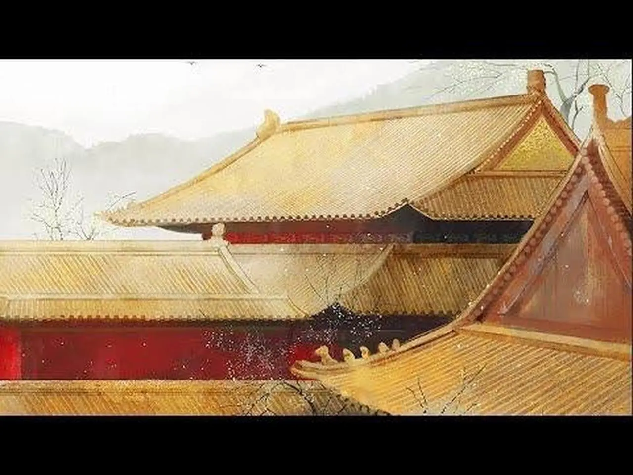 宮闕 | Photoshop 插畫師電腦板繪中式古建築，詳細繪畫過程 |【养猫画画的随随】