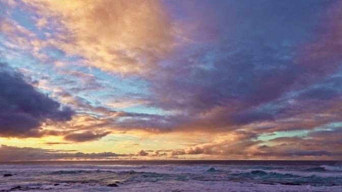 18 Minute Ambient Beach Sunset Meditation Music | Evening ...