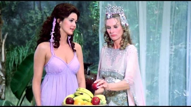 Our First Look at Lynda Carter's Wonder Woman, in a Purple Gown on Paradise Island 1080P BD