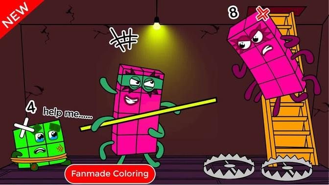 OH!! Save NB 4 | Numberblocks Fanmade Coloring Story
