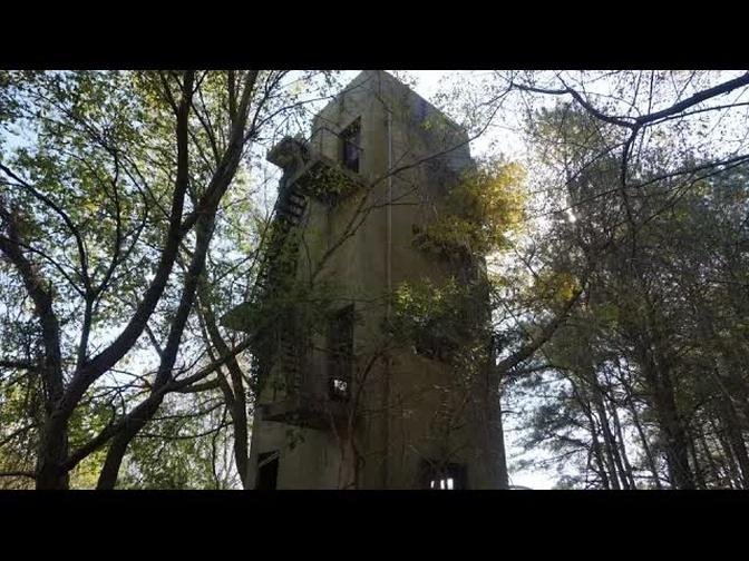 Hidden Abandoned Tower and Bunker in Middle of Woods