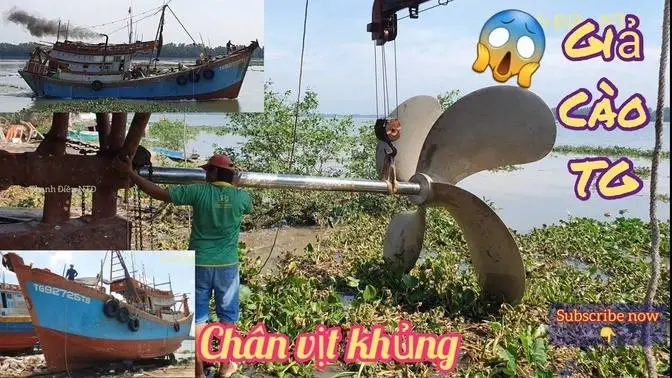 Bỏ chân vịt 5 cánh thay 4 cánh 3m05🔴hạ thủy chạy thử và cái kết không ngờ(repair fishing boat)