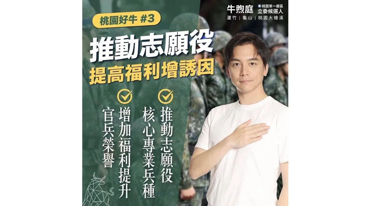 桃園好牛 ｜推動志願役，提高福利增誘因 #2024台灣大選