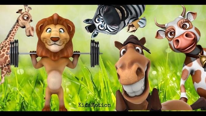 3D Animals Cute moments of animals around us  horse  cow  cat  dog  elephant  chicken monkay