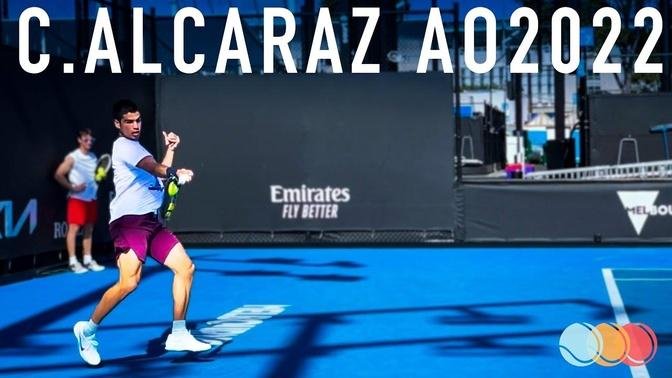 Carlos Alcaraz Slow Motion | Serve Forehand Backhand (4K 120fps)