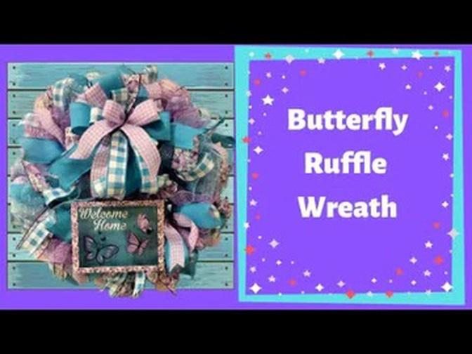 How to make a ruffle wreath Butterfly wreath from Hard Working Mom Wreath Kit
