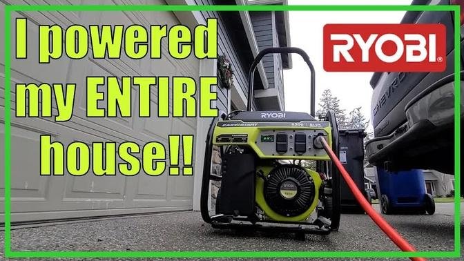 RYOBI 6500 Watt Generator | Can it power the WHOLE house? | 2022/001