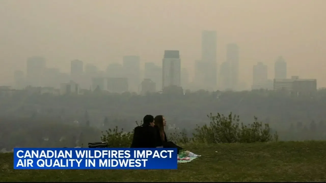 Canadian wildfire smoke blows into US, impacting air quality in Midwest