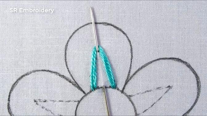 Hand Embroidery Very Easy Flower Embroidery Design Idea With Modern Flower Embroidery Tutorial