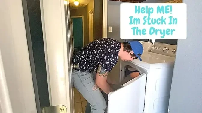 Stuck In The DRYER Prank On Boyfriend!