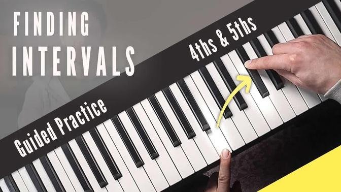 Finding intervals on the piano // Guided Practice Part 2 (4ths - 5ths)