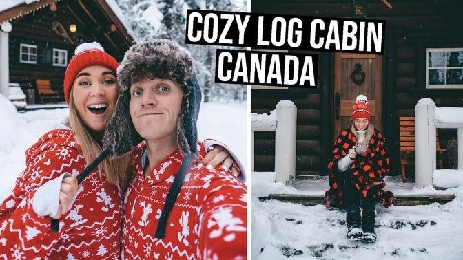 Our Cozy Winter Log Cabin in Canada _ Banff, Alberta Road Trip