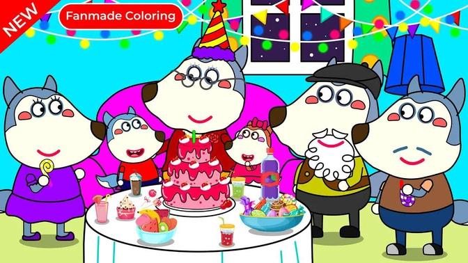 Happy Birthday Grandma! Wolfoo Fanmade Coloring Story
