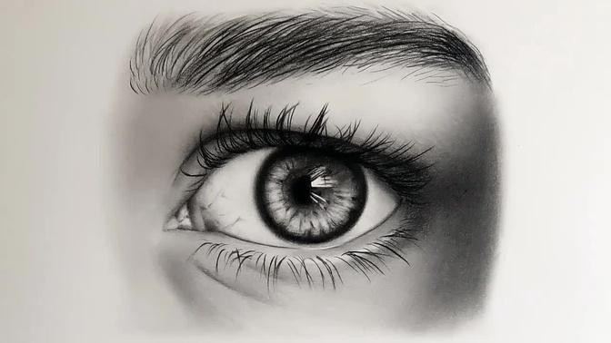 How to Draw a REALISTIC EYE & Smooth Skin
