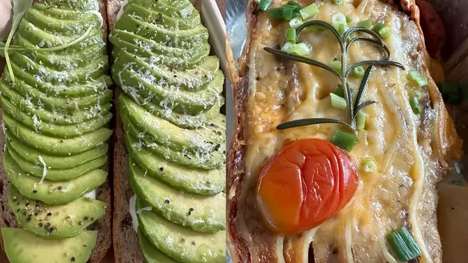 Weekend lunch menu - Avocado Tartine, Beef Crepe Lasagna