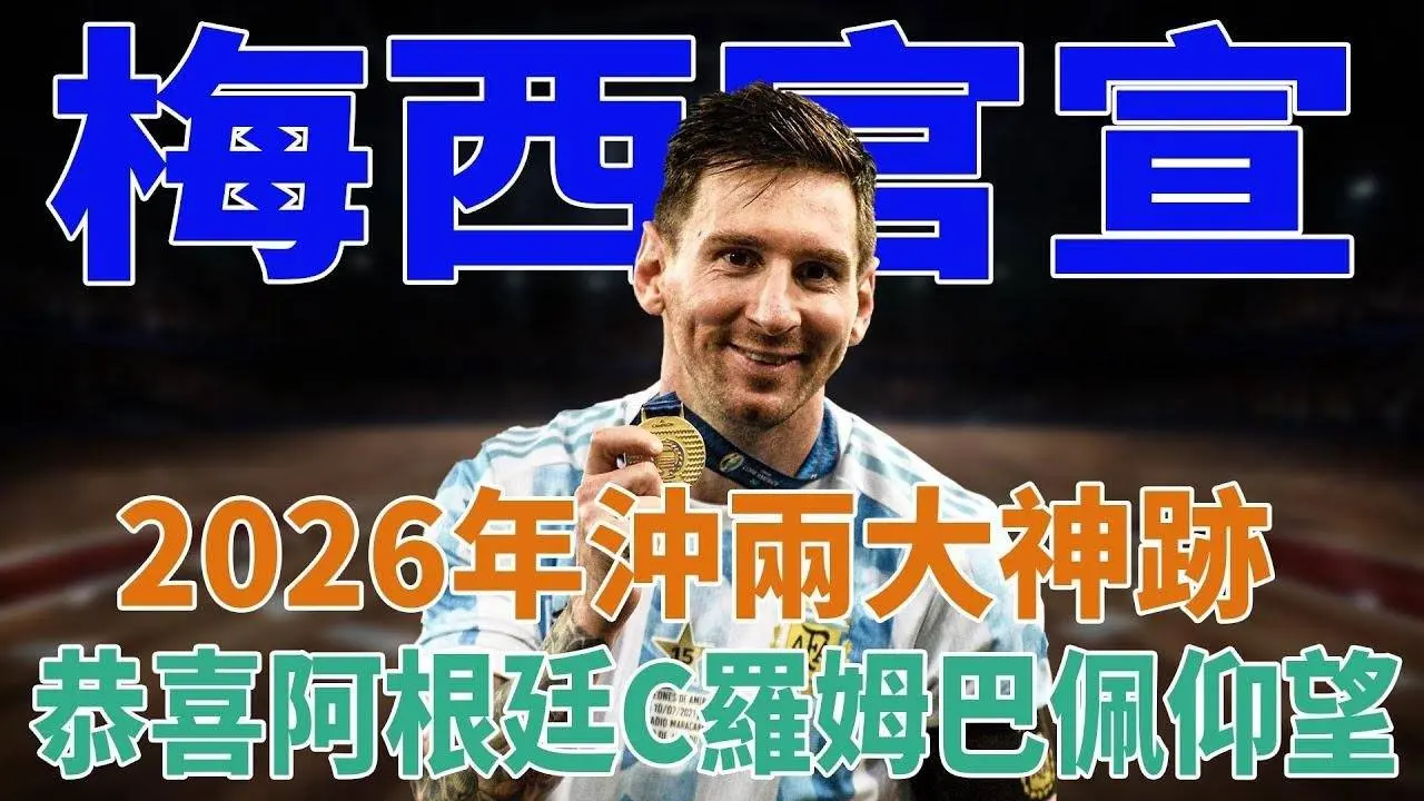 梅西官宣！2026年冲两大神迹，恭喜阿根廷！C罗姆巴佩仰望！|梅西|Messi|C罗|贝克汉姆|姆巴佩|内马尔|Neymar|Mbappé|Beckham|哈兰德|恩佐|Haaland|球星那些事|