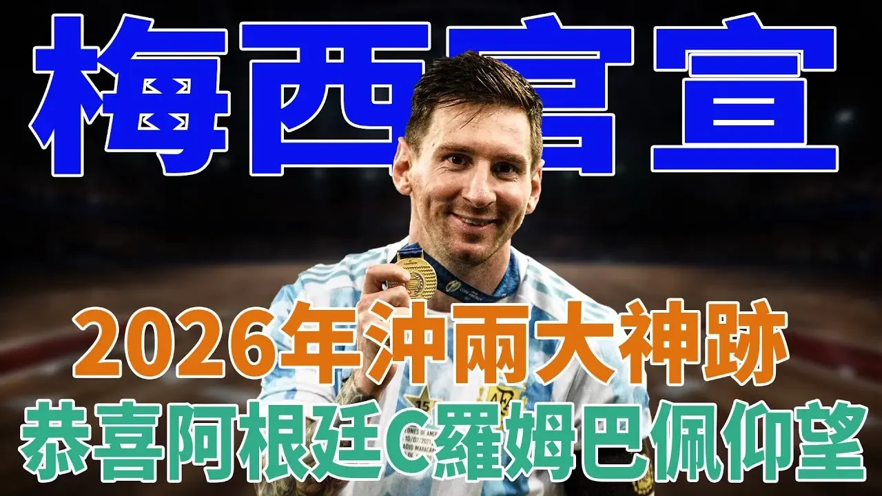 梅西官宣！2026年冲两大神迹，恭喜阿根廷！C罗姆巴佩仰望！|梅西|Messi|C罗|贝克汉姆|姆巴佩|内马尔|Neymar|Mbappé|Beckham|哈兰德|恩佐|Haaland|球星那些事|