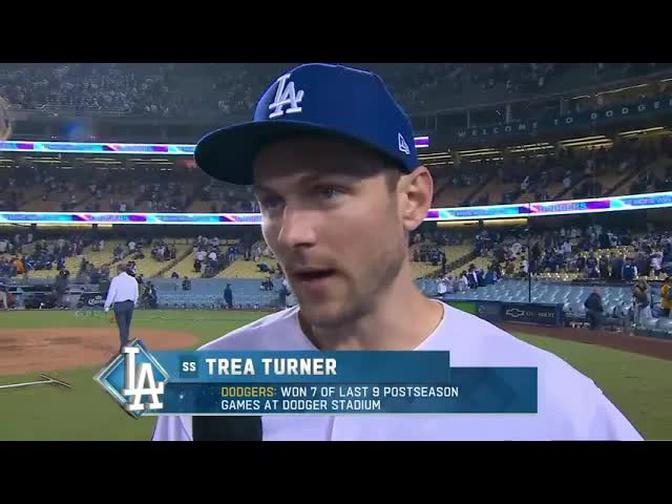 Dodgers Postgame Interview Trea Turner On Big Double Play In The 6th ...