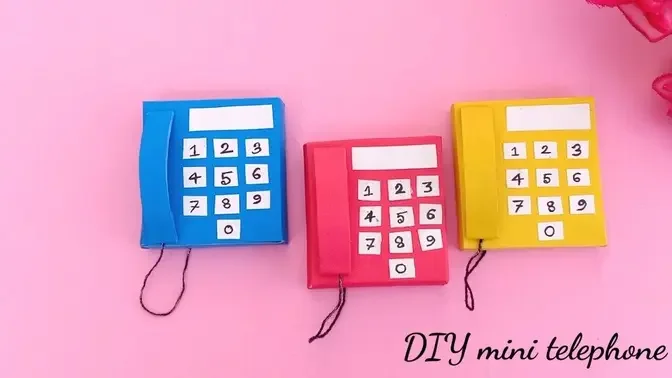 How to make paper Telephone / DIY miniature Telephone idea / Cute DIY Telephone