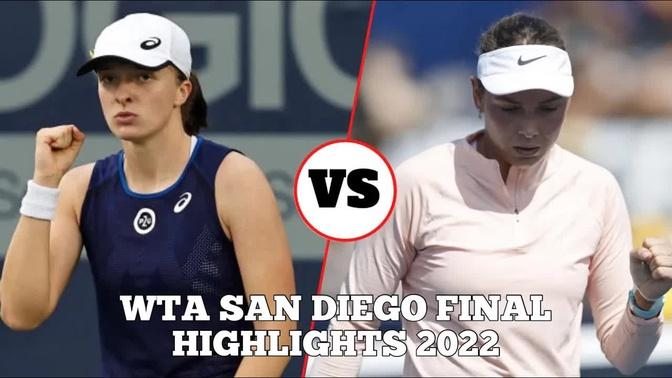 Iga Swiatek Vs Donna Vekic | Final Highlights WTA San Diego 2022 ...