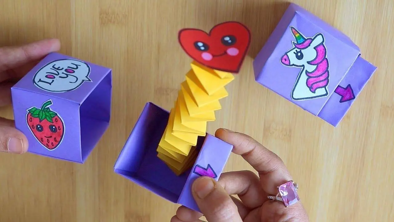 How to make origami SURPRISE BOX - Paper Craft - DIY Craft