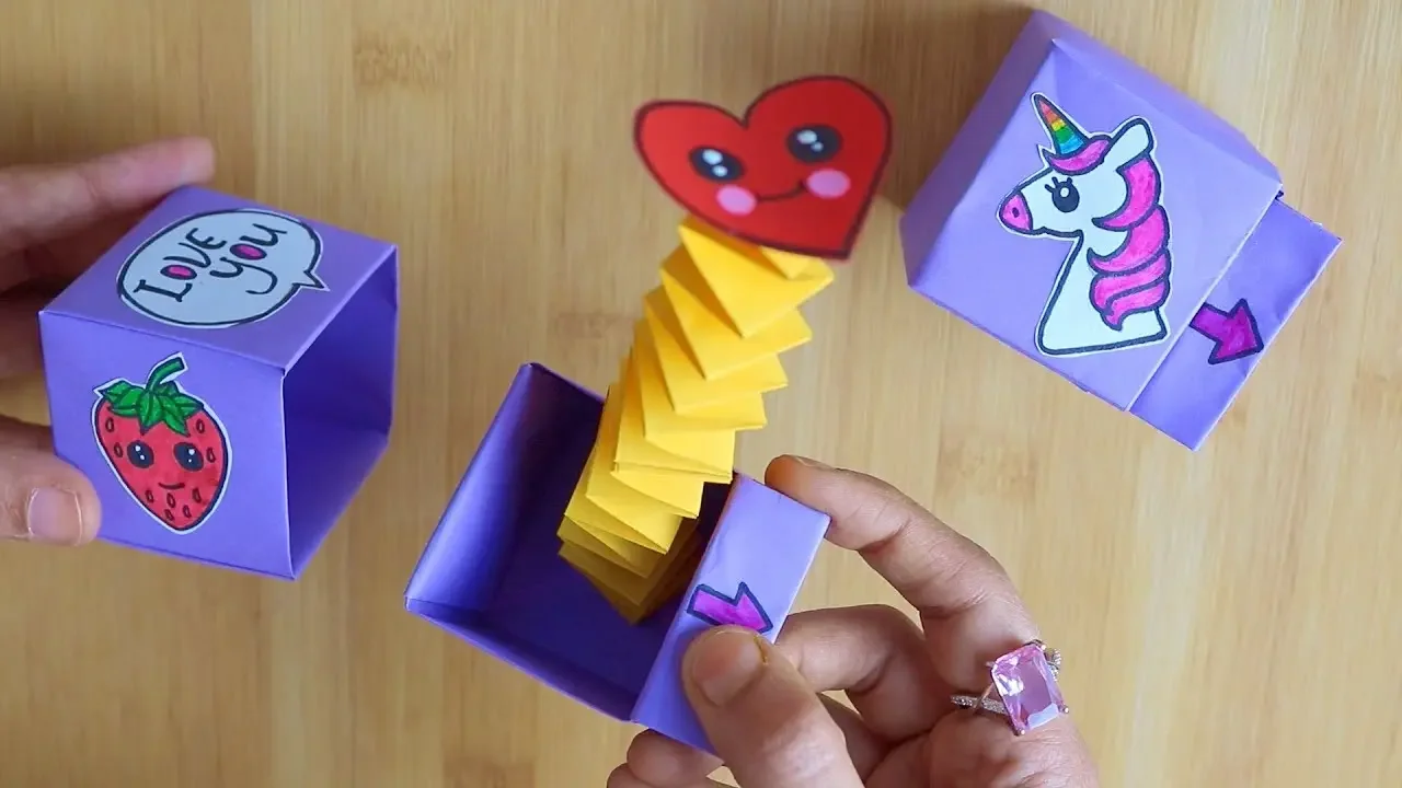 How to make origami SURPRISE BOX - Paper Craft - DIY Craft