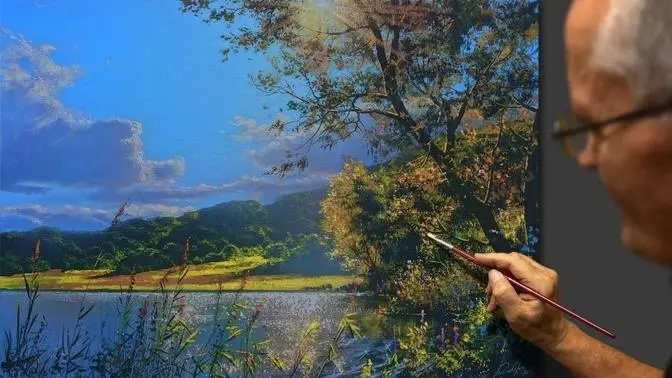 玩转阳光是夏日最美的风景 丙烯画 艺术家-- Yushkevich Victor N