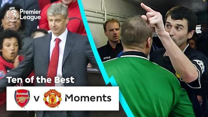 10 ICONIC Arsenal vs Manchester United Moments | Premier League
