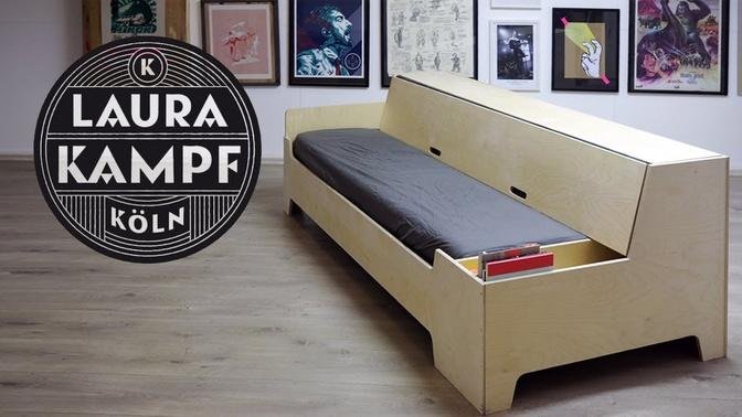 Clever DIY Sofa Bed - Folds out in 6 seconds!
