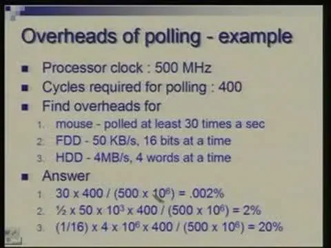 Lecture - 36 Input / Output Subsystem:I/O Operations