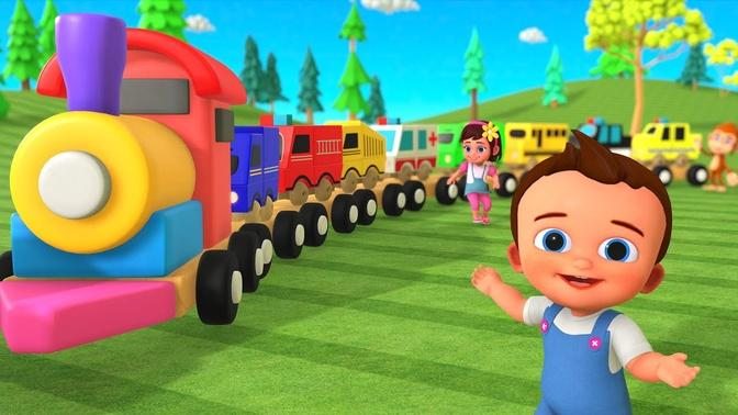 Learn Street Vehicles Names for Kids with Little Baby Boy   Girl   Train Transport Toy 3D Kids Edu