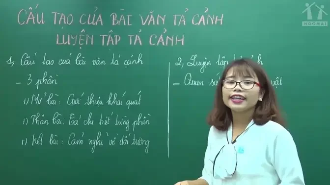 TIẾNG VIỆT 5 BÍ KÍP VIẾT VĂN TẢ CẢNH ĐẠT ĐIỂM 9,10 _ CÔ TRẦN THU HOA - HOCMAI